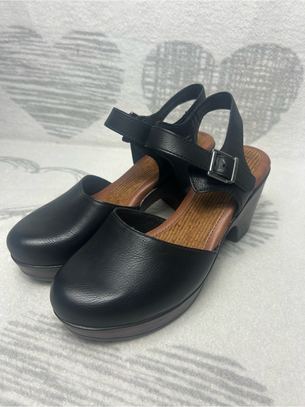 Born Natasha Sandal Women's Size 9M Black Block Heel Platform Ankle Strap Y2K